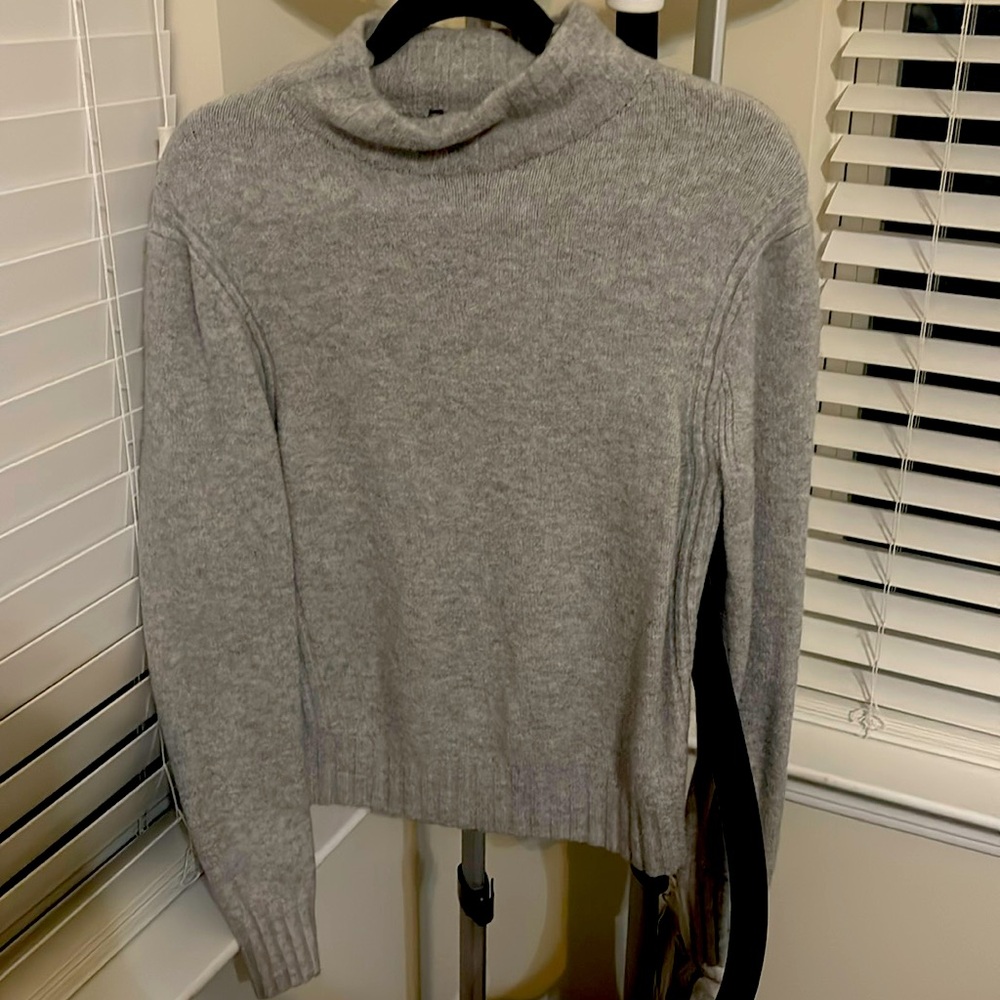 Point Sur grey turtleneck sweater, size medium.